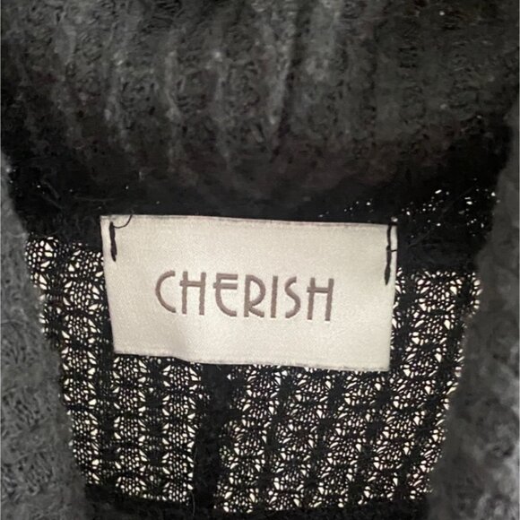 Cherish Boutique Womens Oversized Waffle Knit Batwing Blouse-Black-Size M - Picture 3 of 7